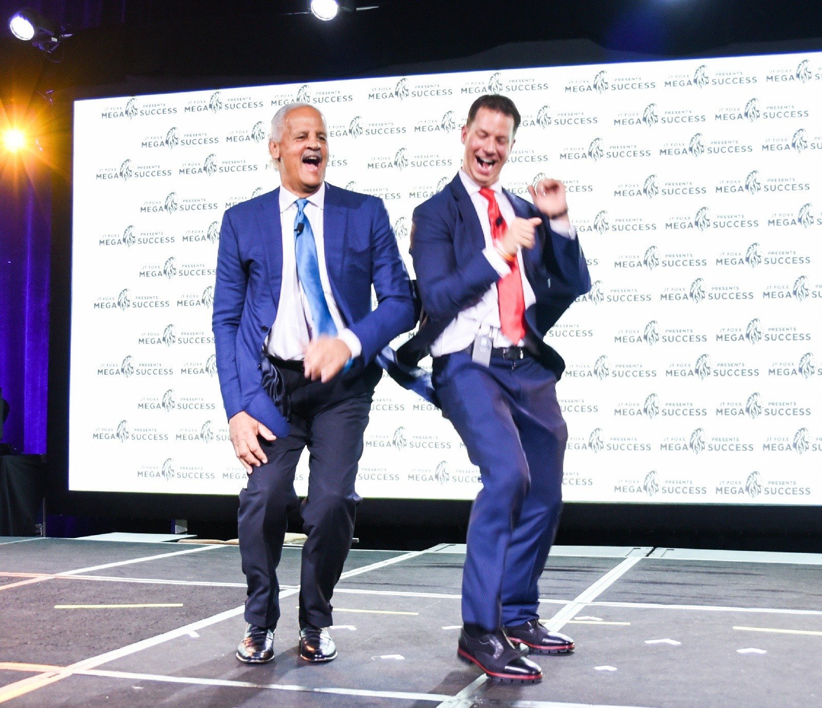 JT Foxx on stage at Mega Success